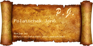 Polatschek Jenő névjegykártya